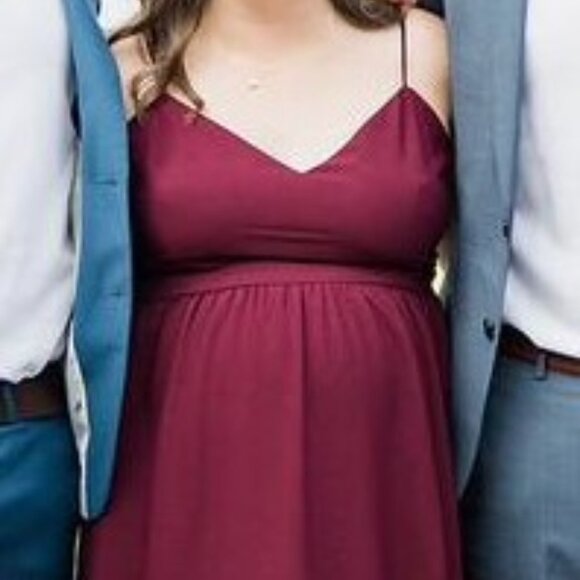 Maternity Bridesmaid Dress PARK & FIFTH Valdes Size 16 Burgundy - Picture 1 of 4